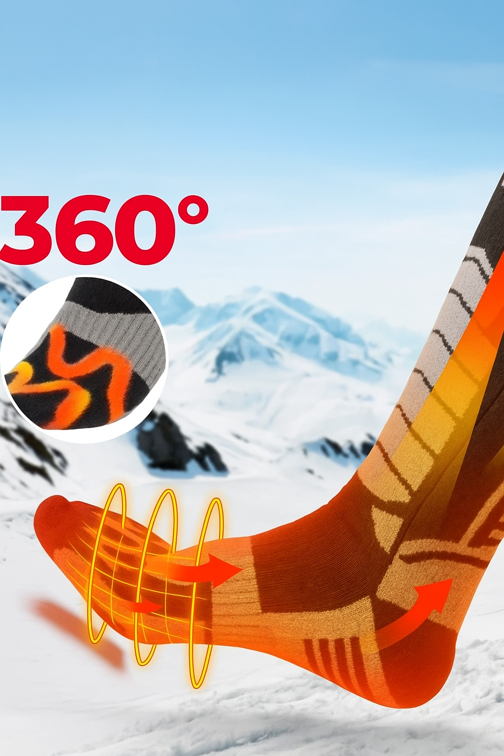 KEMIMOTO Uppvärmda Strumpor – APP-styrda & laddningsbara vinterstrumpor