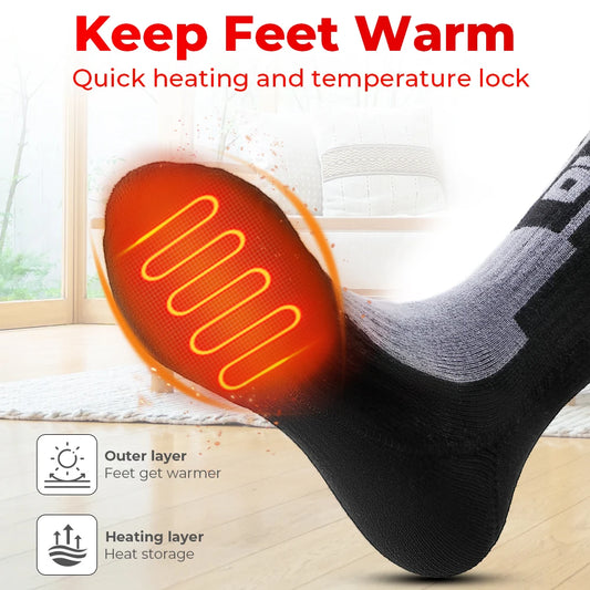 Uppvärmda Strumpor med Fjärrkontroll - Håll Fötterna Varma Utomhus