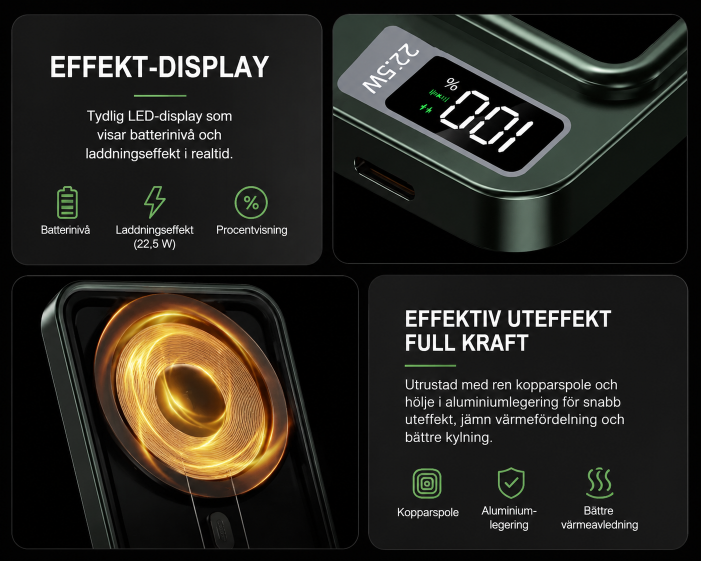 MagCharge™ – Magnetisk Trådlös Powerbank 10 000 mAh