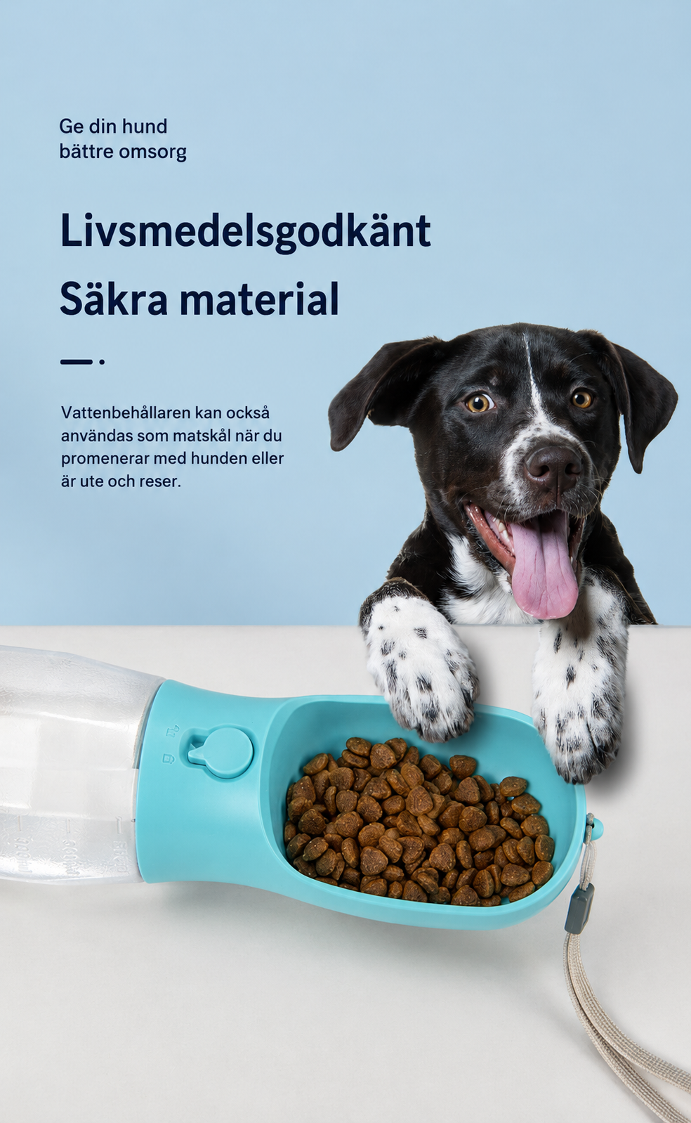 3-i-1 Reseflaska för Hundar 🐾