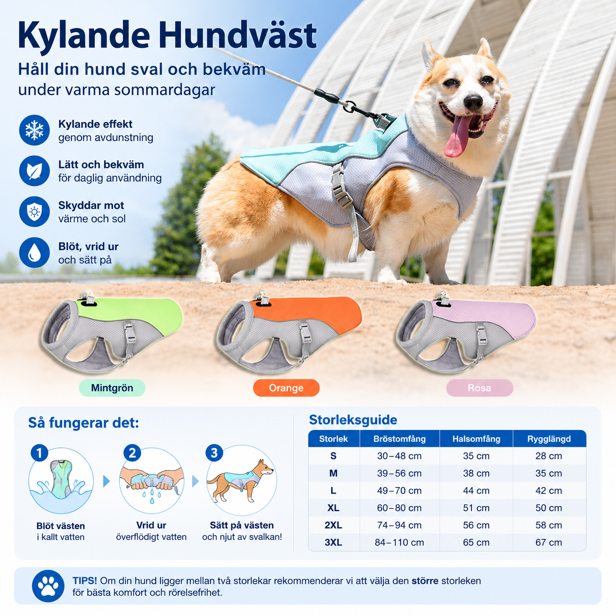 CoolPaw™ Kylande Hundväst